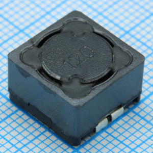 SRR1208-120ML, Катушка индуктивности силовая проволочная экранированная 12мкГн ±20% 1кГц 19Q-Фактор феррит 4.8A 0.025Ом по постоянному току лента на катушке