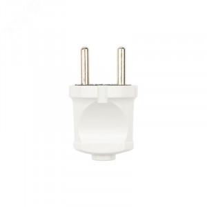 Вилка прямая 6А без заземл. бел. 11-8933