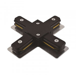 Коннектор X-образный PTR CX-BL накладной/подвесной шинопровод черн. Pro JazzWay 5010871