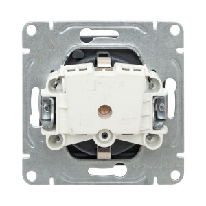 Механизм розетки, 16А, IP44, с заземлением, со шторками, c крышкой, графит Эпика EKF UP1-SOG-111-44