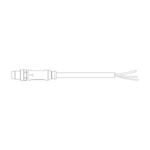 1-2273006-3, Кабели для датчиков / Кабели для приводов 4pos PVC 5.0mM8 strt plug pig SHLD