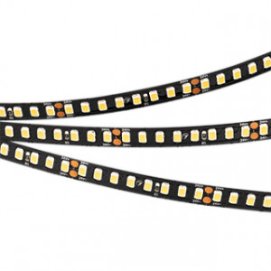 Лента RT-A160-BLACK-8mm 24V Warm3000 (12 W/m, IP20, 2835, 5m) 029426(2), Светодиодная лента RT-A160, открытая. Светодиоды 2835, 160 шт/м (800 шт на 5 м), черная плата, ширина 8 мм, скотч 3M. Цвет ТЁПЛЫЙ 3000 K, цветопередача CRI>85, угол 120°. Питание 24V, мощность 12 Вт/м (60 Вт на 5 м). Размеры 5000x8x1.5 мм. Мин. отрезок 50