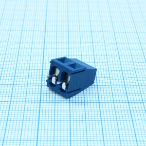 DG128-5.0-02P-12-00A(H), Винтовой клеммный блок c рельефной обоймой, 2 контакта. Серия DG128-5.0