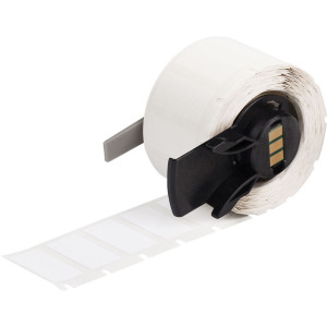 brd18634, PTL-19-642 самоламинирующийся маркер, белый поливинилфторид B-642, 25.4х25.4 мм, поле для печати 25.4х9.53 мм, d2.03-2.7 мм, 250 шт. в упаковке