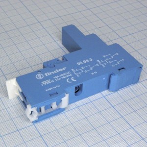 95.95.3, Розетка на DIN-рейку для реле серии 40.52, 40.61