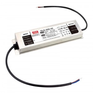 ELG-200-24DA, AC-DC, 201.6Вт, IP67, вход 100…305В AC, 47…63Гц/142…431В DC, ККМ, выход 12...24В/8.4А, изоляция 3750В AC, в кожухе 244х71х37.5мм, -40…+85°С (корпус), DALI димминг,