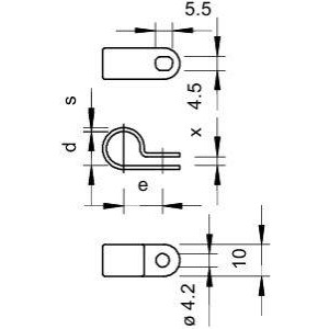 Крепежная скоба 8 мм255 8 LGR 2222086