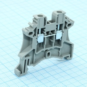DC2.5-01P-11-00A(H), Двухпроводной винтовой клеммник на DIN рейку.