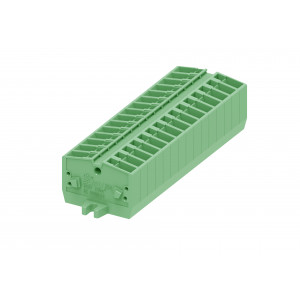 Проходная клемма (MINI) 254306, Проходная клемма, MINI, верхний подвод кабеля, 2 точки подключения, тип фиксации провода: пружинный, номинальное сечение: 2,5 мм кв., 24A, 800V, ширина: 6 мм, цвет: зеленый, тип монтажа: монтажные фланцы