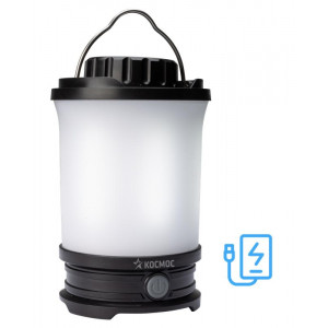 Фонарь аккумуляторный кемпинговый LED 10Вт съемн. аккум. Li-ion18650 2х2.2А.ч Power-bank USB-шнур KOS604Lit