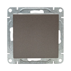 Механизм выключателя, одноклавишный, проходной, мокко Эпика EKF UP1-SWM-11