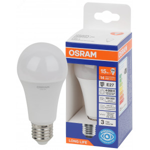 Лампа светодиодная LED 15Вт Е27 4000К 1521Лм груша 220В (замена 150Вт) OSRAM 4099854186189