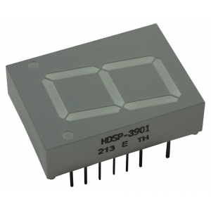 HDSP-3901, Индикатор светодиодный красный 7-сегментный, HDSP-3901 20мм