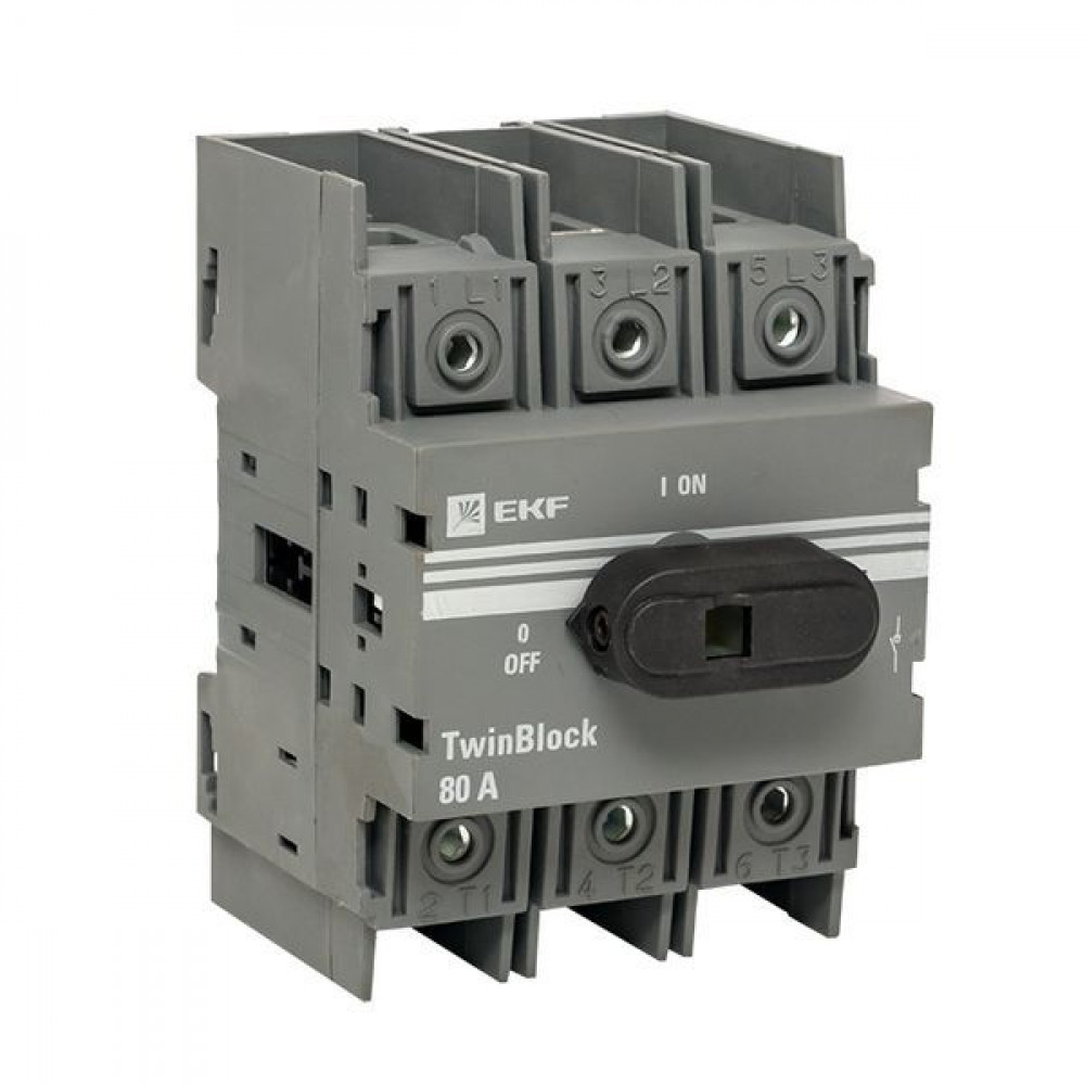 Изображение товара Рубильник 3п 80А с рукояткой управления для прямой установки TwinBlock PROxima
