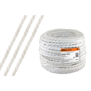 Ретро провод ПВО 3х1,5 витой ГОСТ белый (50м) "Эко" SQ2801-0003