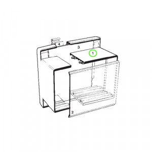 Корпус WEB 01.001.5453.0, Часть корпуса для радиоэлектронной аппаратуры (РЭА), торцевая часть (длинная), ширина: 45,5 мм , пластик, цвет: серый, серия wiebox WEB