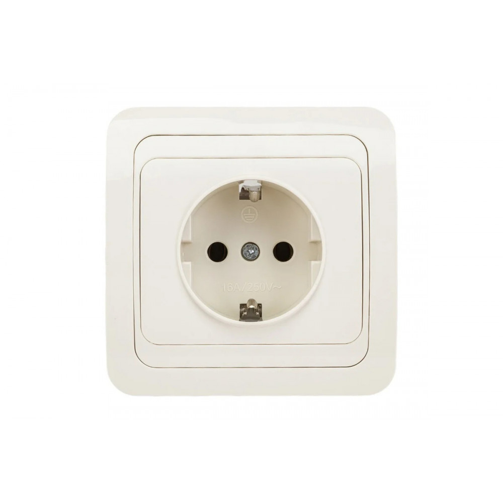 Изображение товара Розетка 1-м СП Валери 16А с заземлённой системой UNIVersal Б-В0028