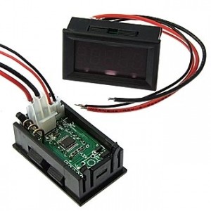0-3.0000ADC RED (48X29MM), Амперметр DC 0-3А LED красный