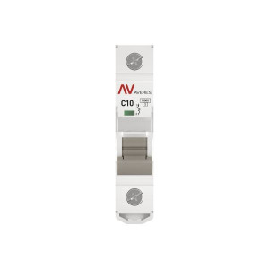 Выключатель автоматический модульный 1п C 10А 10кА AV-10 AVERES EKF mcb10-1-10C-av