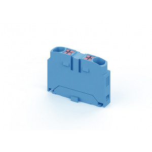 Проходной блок TPA2.5-2-BU, Проходной блок, 2 точки подключения, тип фиксации провода: push-in, номинальное сечение: 2,5 мм кв.,  24A, 450V, цвет: синий