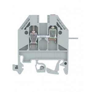 Проходная клемма WK 4/U F2, Проходная клемма, тип фиксации провода: винтовой, номинальное сечение: 4 мм кв., 32A, 400V, ширина: 6 мм, цвет: серый, тип монтажа: DIN35