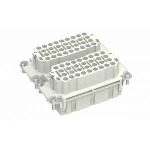Розеточная контактная вставка SEE-064-FC, Розеточная контактная вставка, обжимная фиксация, 64 полюса + PE, типоразмер 32B, 500V, 16A, (обжимные контакты поставляются отдельно)