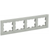 Рамка 4-м BRITE РУ-4-2-БрД стекло дым. BR-M42-G-K30