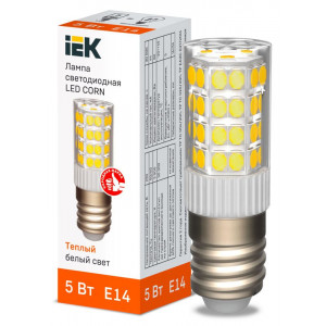Лампа LED CORN капсула 5Вт 230В 3000К керамика E14 LLE-CORN-5-230-30-E14