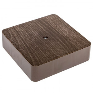 Коробка разветвительная KMP-030-032 (100х100х28) тёмное дерево PROxima plc-kmr-030-032-t