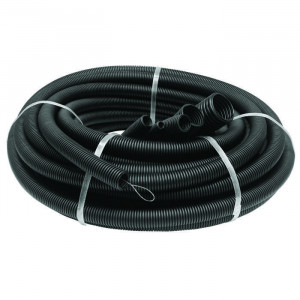 Труба гофрированная ПНД легкая d32мм с протяжкой черн. (уп.25м) 23201