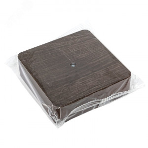 Коробка разветвительная KMP-030-032 (100х100х28) тёмное дерево PROxima plc-kmr-030-032-t