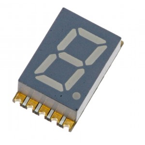 KCSA03-123, 1 разрядный сегментный индикатор smd 7,62мм/зеленый/570нм/1.4-3.1мкд/ОА