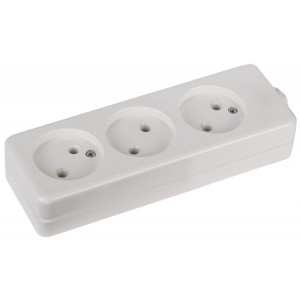 Колодка K-3 3 розетки без зазeмления Б0003476