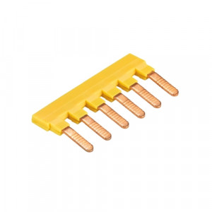 Соединительная перемычка IVK WKN 6 TK-6, Соединительный мостик, для установки в зажимную клетку, изолированный, 6 полюсов, для клемм: WK 6; WKN 6 TK; WK 4 THSi 6,3x32, цвет: желтый