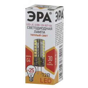 Лампочка светодиодная STD LED JC-3,5W-12V-827-G4 G4 3,5Вт капсула теплый белый свет Б0033195