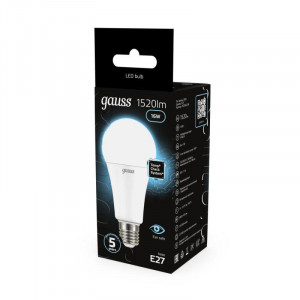 Лампа светодиодная Black 16Вт A60 грушевидная 4100К нейтр. бел. E27 1520лм 102502216