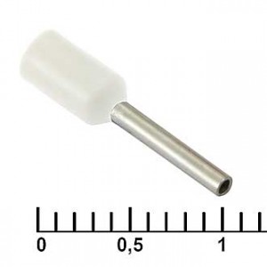 DN00508 WHITE (1X8MM), Наконечник на кабель DN00508, белый, 1x8 мм
