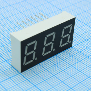 FYT-4031BUA-11, 3-х разрядный индикатор 10.2мм /Янтарный ультра/610нм/ 30-150мКд/ОА