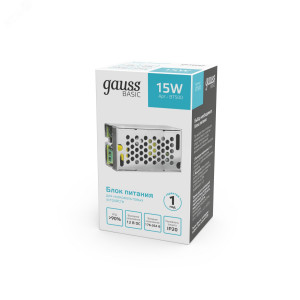 Блок питания Basic 12V 15W IP20 1/200 BT500