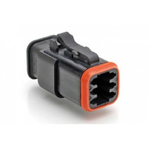 AT06-6S-SR02BLK, Автомобильные разъемы Plug 6-Way RD Seal Strain Relief Black
