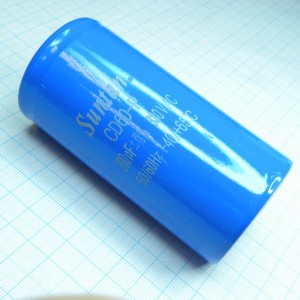 TS13D3L0201VSB000RPT, Конденсатор алюминиевый электролитический для запуска электродвигателя 200мкФ 330В -10%...+20% (50 X 100мм)  2000ч 65°С