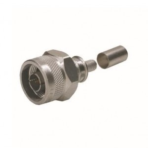 TC-195-NMH-X, РЧ соединители / Коаксиальные соединители N-Male (plug) crimp connector, no braid trim