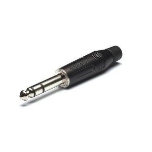 ACPS-GB-AU, Телефонные разъемы 1/4in Stereo Phone plg Blk flex grommet