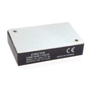 CQB150W-110S28, Преобразователи постоянного тока в постоянный с изоляцией DC-DC Converter, Quarter Brick, 150 Watt, 4:1 Input Range, Single Output, 43-160VDC Input, 28VDC Output, 5.4A, 89% Efficiency