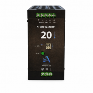 Источник питания AТМ-ИП/1AC/24DC/480Вт/20А-60, Источники питания однофазный, 24VDC / 20А, 480W, диапазон входн. напр.: 85 - 280VAC / 85 - 380VDC; рабочая температура: от -60 до +85 град. цел., монтаж: на DIN рейку
