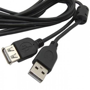USB-A F  USB-A M 1.8M F (SZC), Кабель удлинитель USB AF - USB AM, 1.8 м черный
