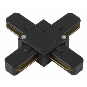 Коннектор TR7-C 2W X BK для однофазного шинопровода Х-образный черный Б0032183