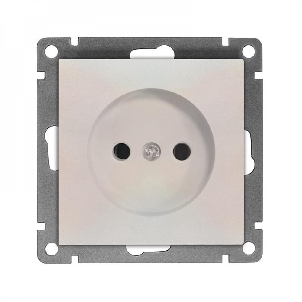 Изображение товара Розетка 1-м СП Афина 16А IP20 без заземления жемчуг A0022-OBr