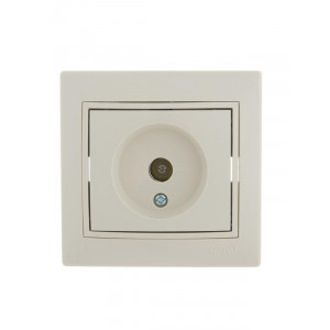 Розетка телевизионная оконечная TV СП Mira крем./крем. 701-0303-130