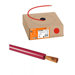 Провод ПуГВнг(А)-LS 1х2,5 ГОСТ в коробке (100м), красный SQ0124-1483